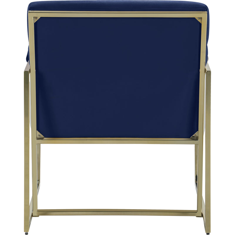 Meridian Wayne Navy Velvet Accent Chair IMAGE 2