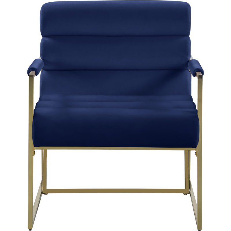 Meridian Wayne Navy Velvet Accent Chair IMAGE 4