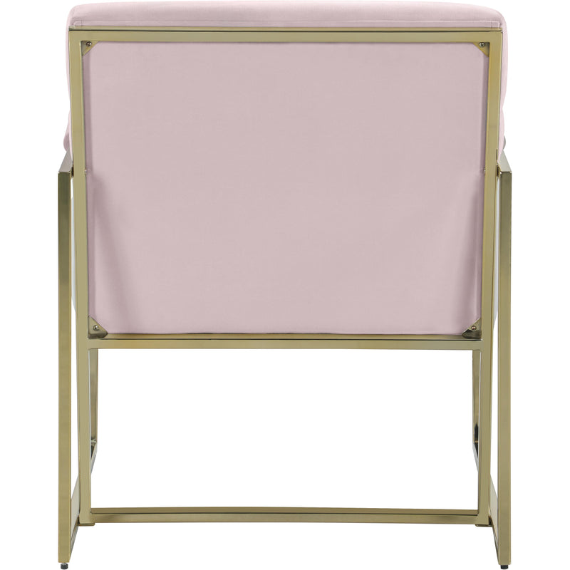 Meridian Wayne Pink Velvet Accent Chair IMAGE 2