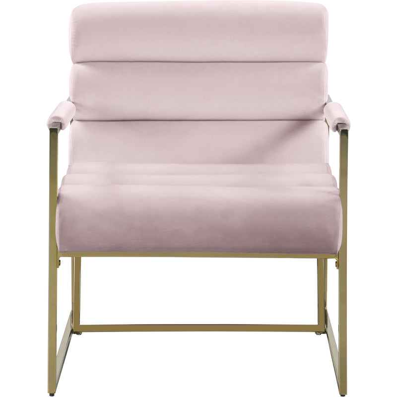 Meridian Wayne Pink Velvet Accent Chair IMAGE 4