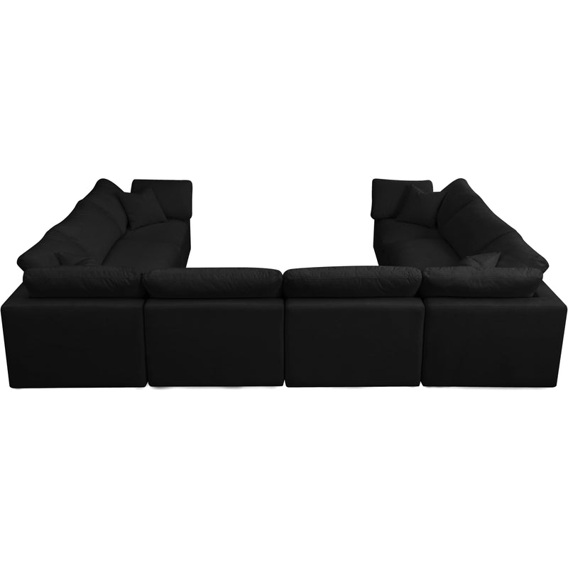 Meridian Plush Black Velvet Standard Comfort Modular Sectional IMAGE 3