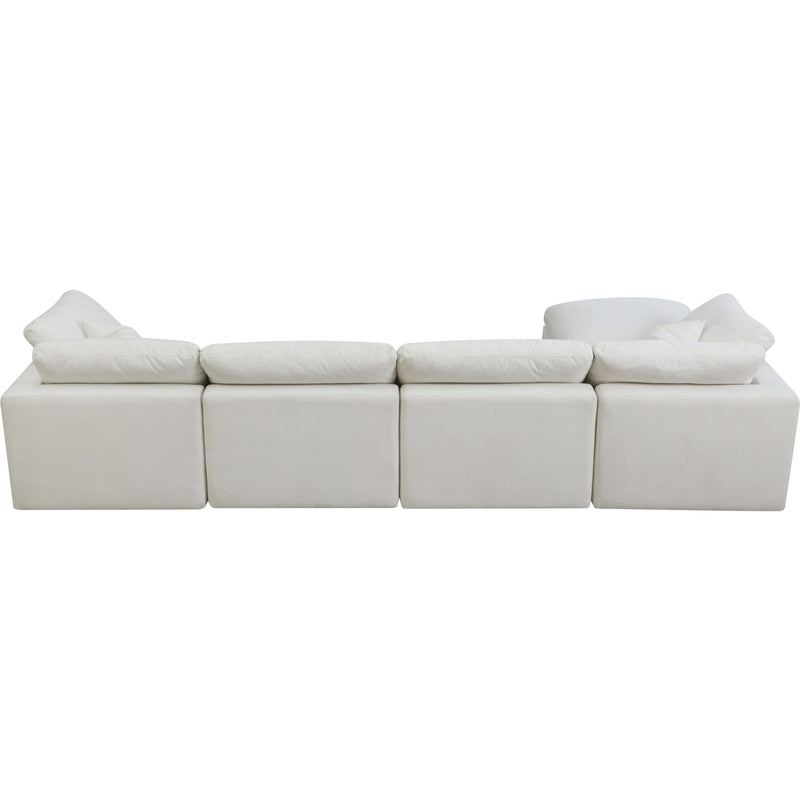 Meridian Plush Cream Velvet Standard Comfort Modular Sectional IMAGE 3