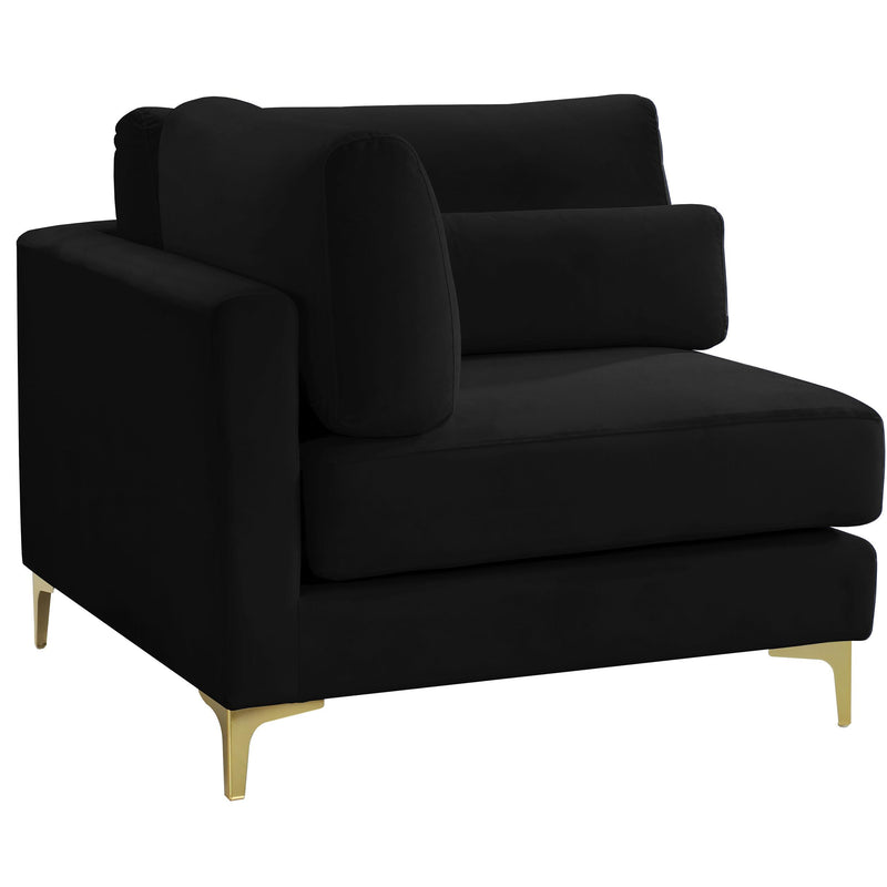 Meridian Julia Black Velvet Modular Corner Chair IMAGE 1