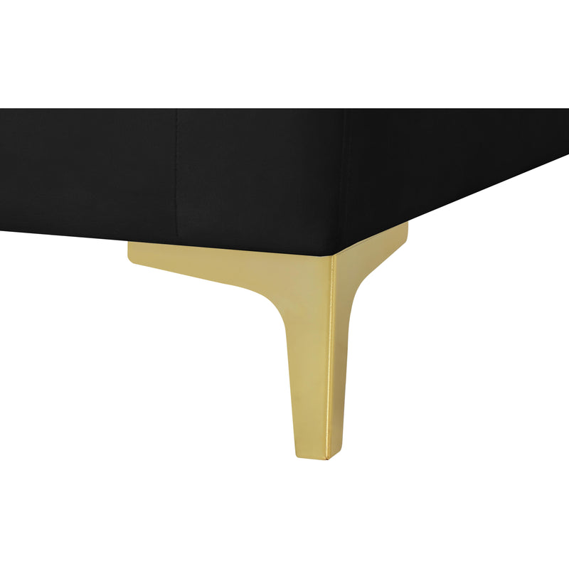 Meridian Julia Black Velvet Modular Ottoman IMAGE 3