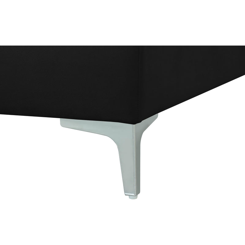 Meridian Julia Black Velvet Modular Ottoman IMAGE 4