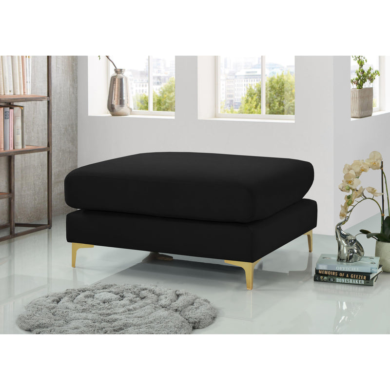 Meridian Julia Black Velvet Modular Ottoman IMAGE 5