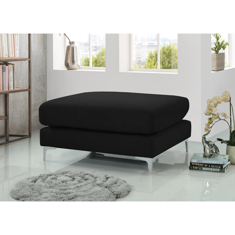 Meridian Julia Black Velvet Modular Ottoman IMAGE 6