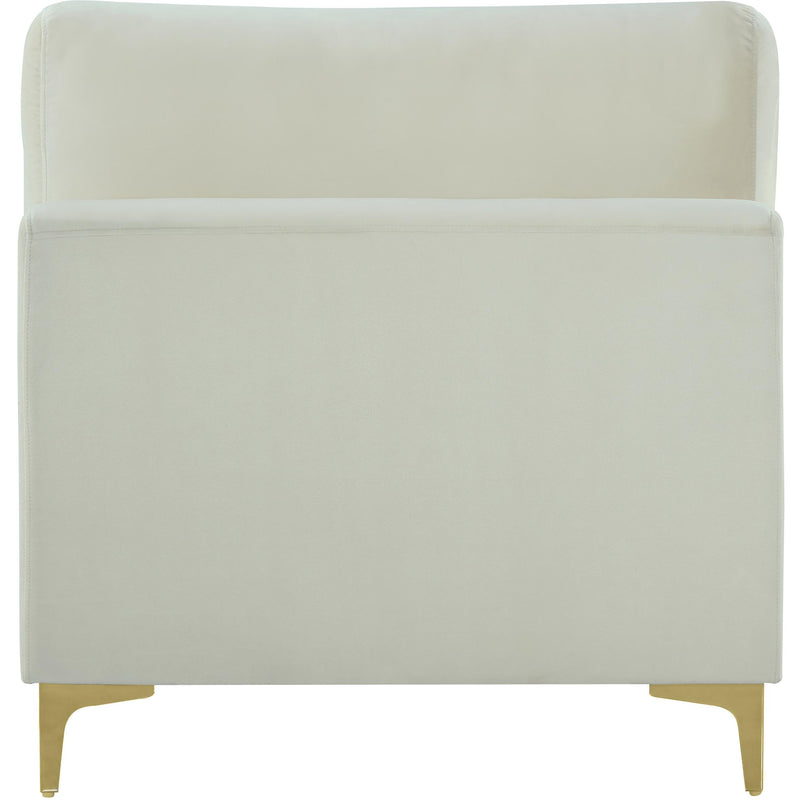 Meridian Julia Cream Velvet Modular Armless Chair IMAGE 7