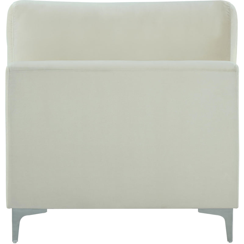 Meridian Julia Cream Velvet Modular Armless Chair IMAGE 8