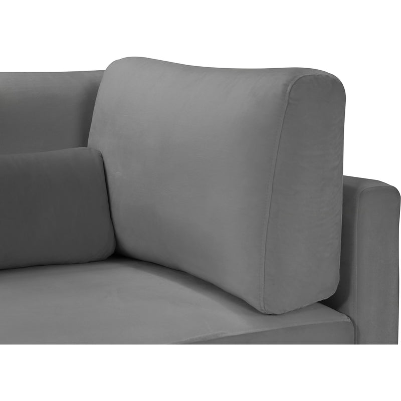 Meridian Julia Grey Velvet Modular Corner Chair IMAGE 11