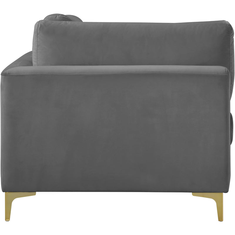 Meridian Julia Grey Velvet Modular Corner Chair IMAGE 5