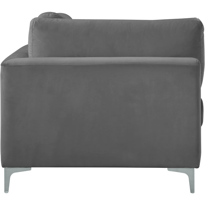 Meridian Julia Grey Velvet Modular Corner Chair IMAGE 6