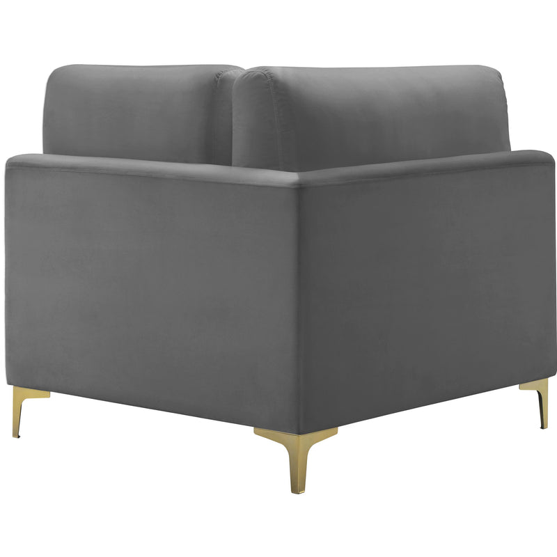 Meridian Julia Grey Velvet Modular Corner Chair IMAGE 7