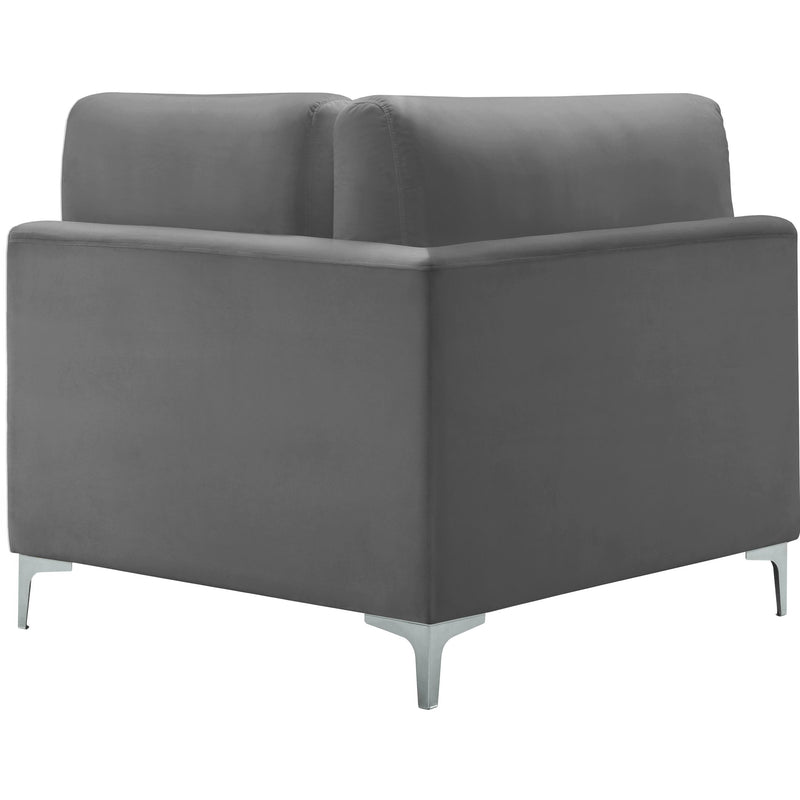 Meridian Julia Grey Velvet Modular Corner Chair IMAGE 8