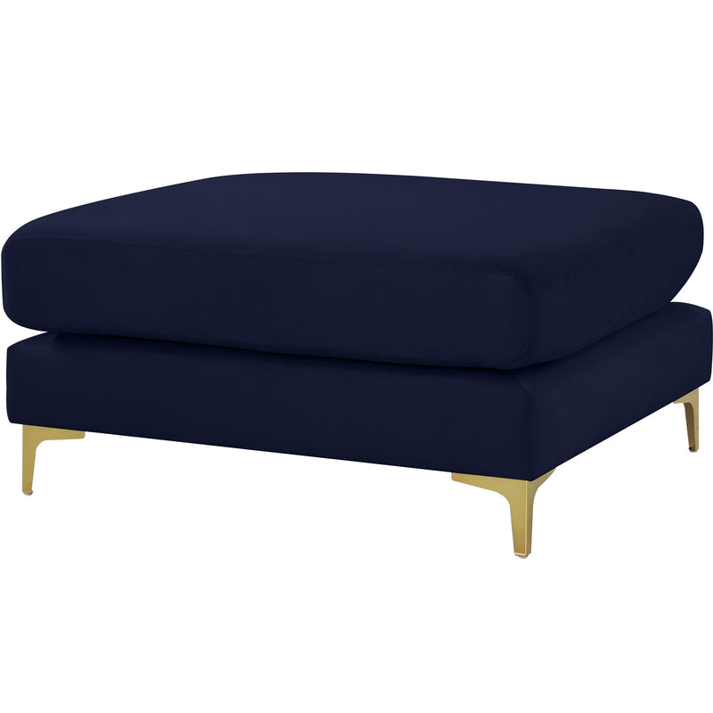 Meridian Julia Navy Velvet Modular Ottoman IMAGE 1