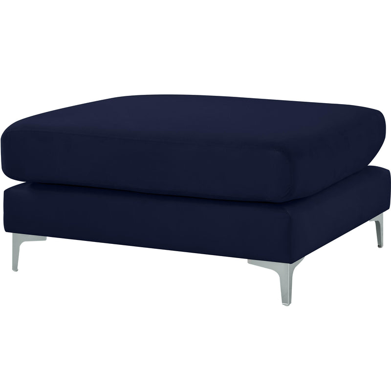 Meridian Julia Navy Velvet Modular Ottoman IMAGE 2