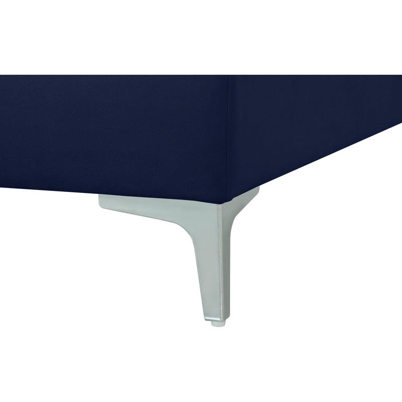 Meridian Julia Navy Velvet Modular Ottoman IMAGE 6