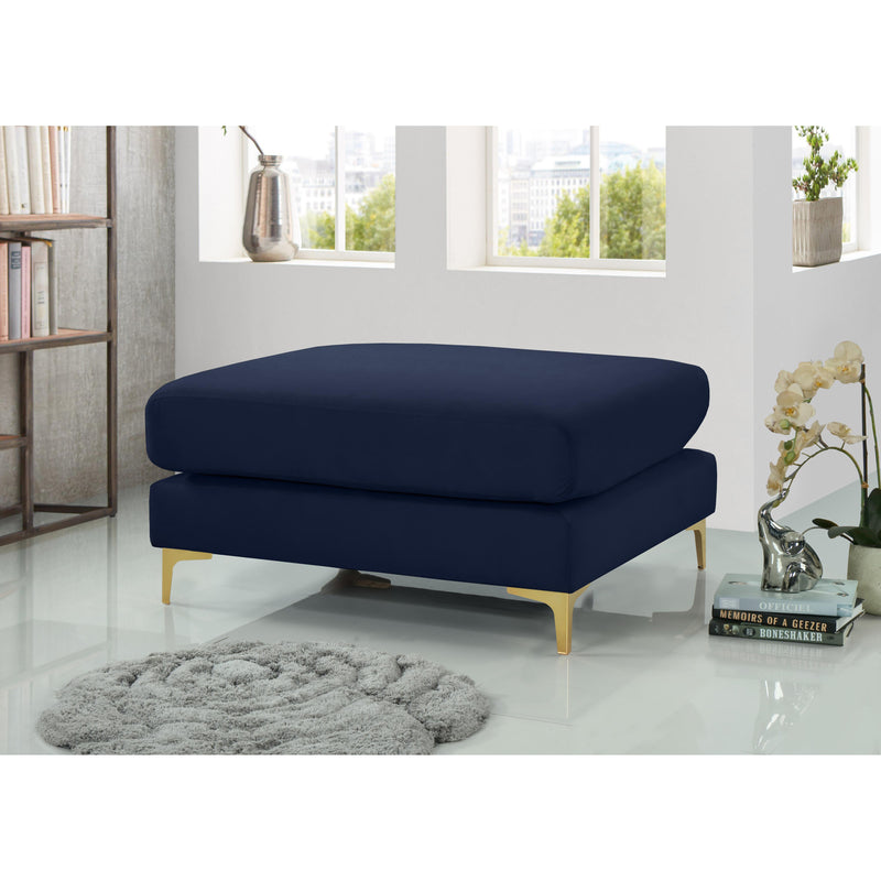 Meridian Julia Navy Velvet Modular Ottoman IMAGE 7