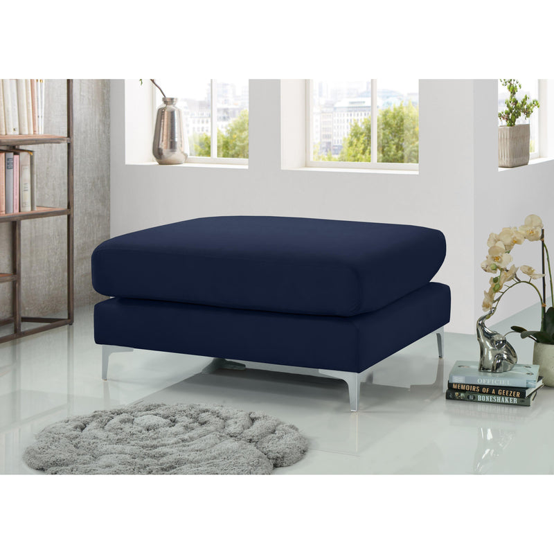 Meridian Julia Navy Velvet Modular Ottoman IMAGE 8