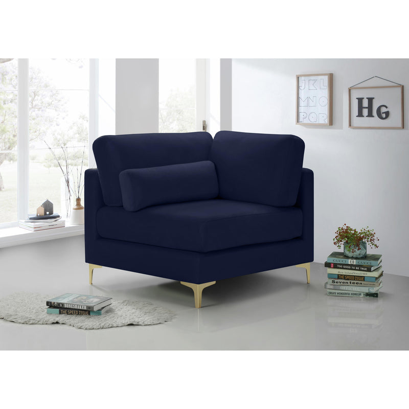 Meridian Julia Navy Velvet Modular Corner Chair IMAGE 11