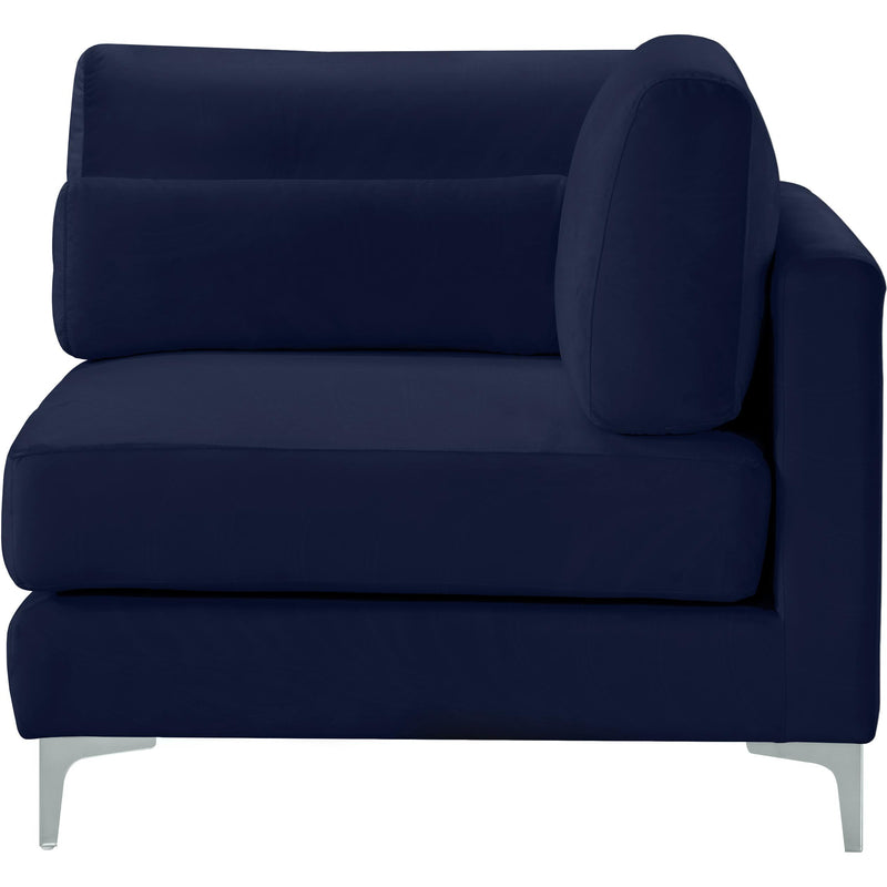 Meridian Julia Navy Velvet Modular Corner Chair IMAGE 3