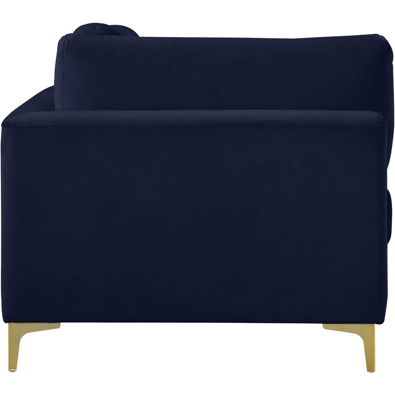 Meridian Julia Navy Velvet Modular Corner Chair IMAGE 4