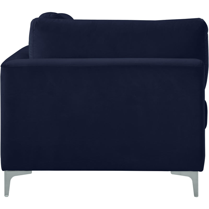 Meridian Julia Navy Velvet Modular Corner Chair IMAGE 5