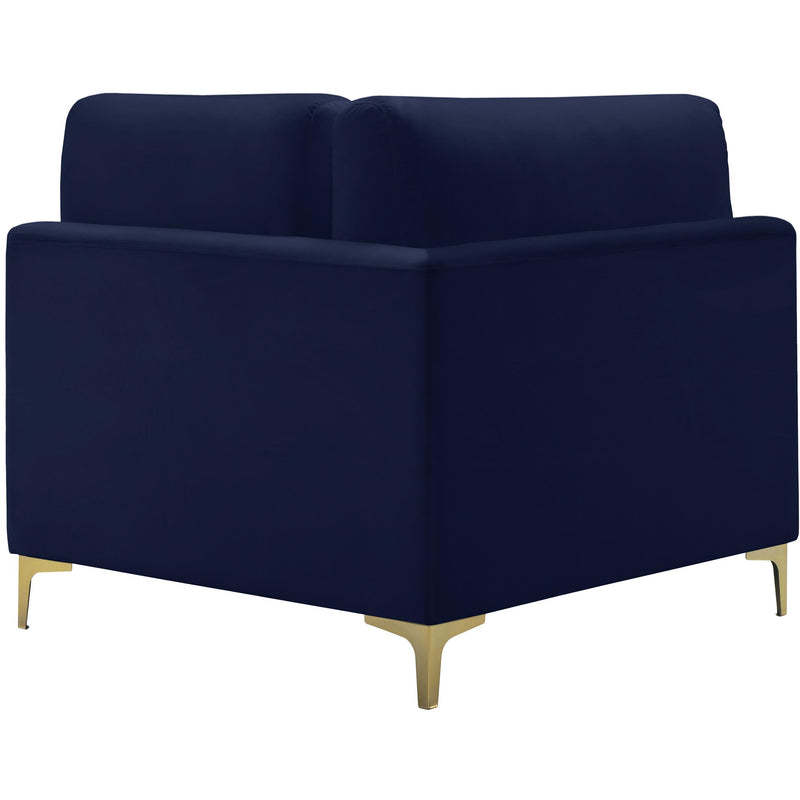 Meridian Julia Navy Velvet Modular Corner Chair IMAGE 6