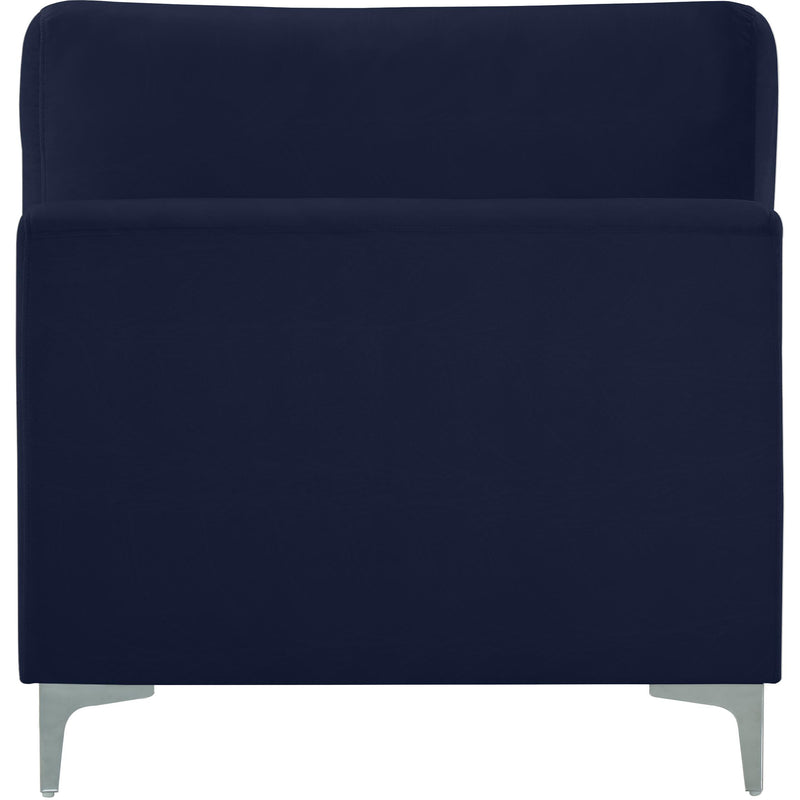 Meridian Julia Navy Velvet Modular Armless Chair IMAGE 6