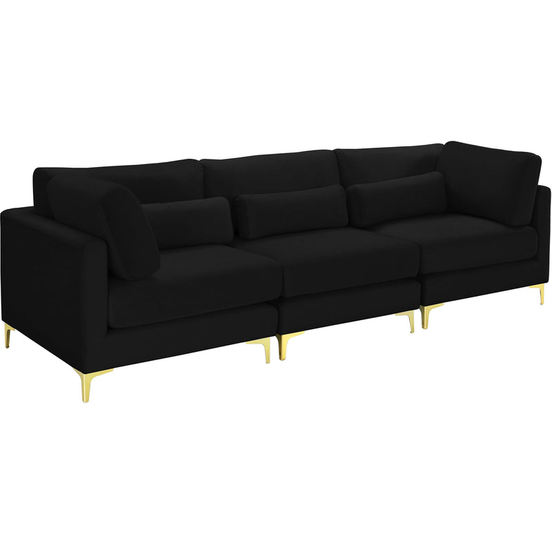 Meridian Julia Black Velvet Modular Sofa (3 Boxes) IMAGE 3