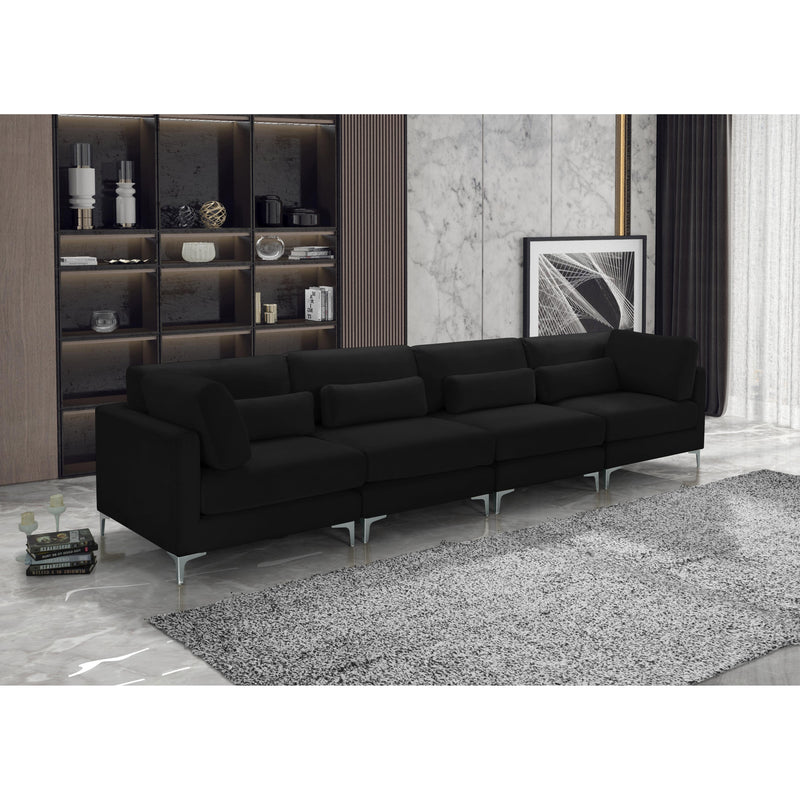 Meridian Julia Black Velvet Modular Sofa (4 Boxes) IMAGE 13