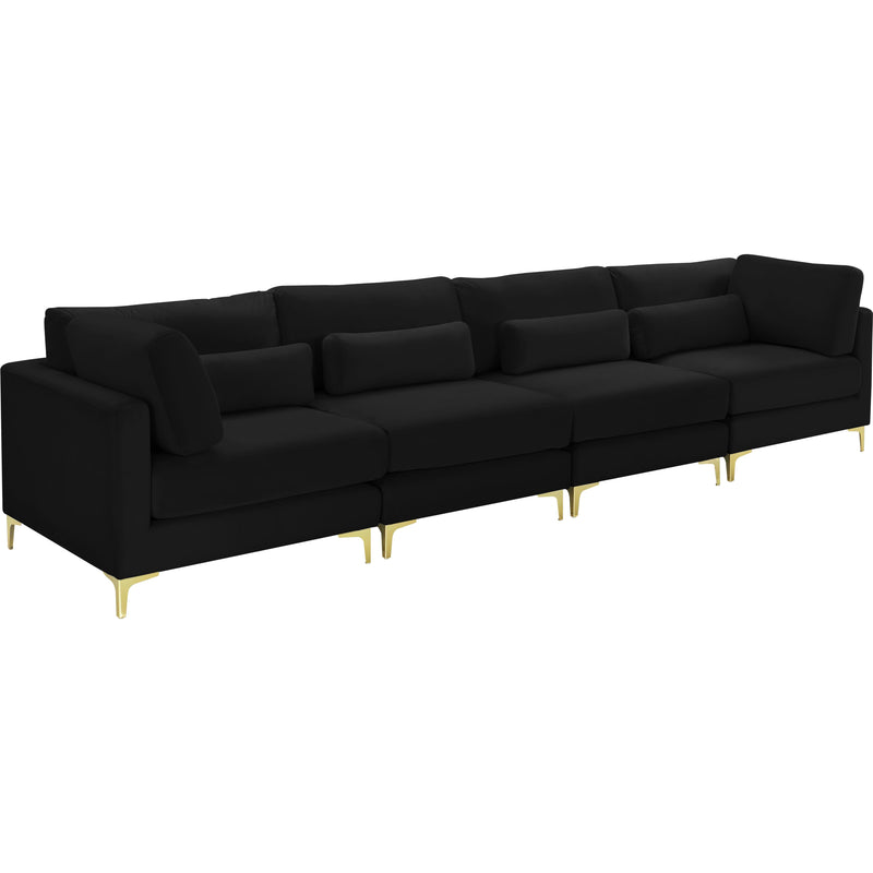 Meridian Julia Black Velvet Modular Sofa (4 Boxes) IMAGE 1