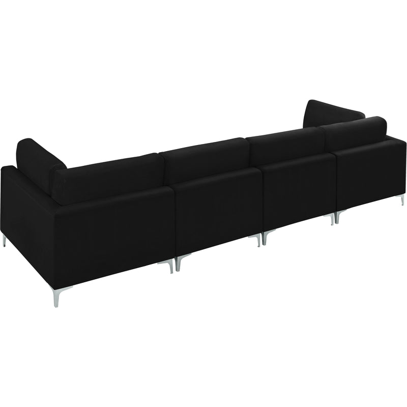 Meridian Julia Black Velvet Modular Sofa (4 Boxes) IMAGE 8