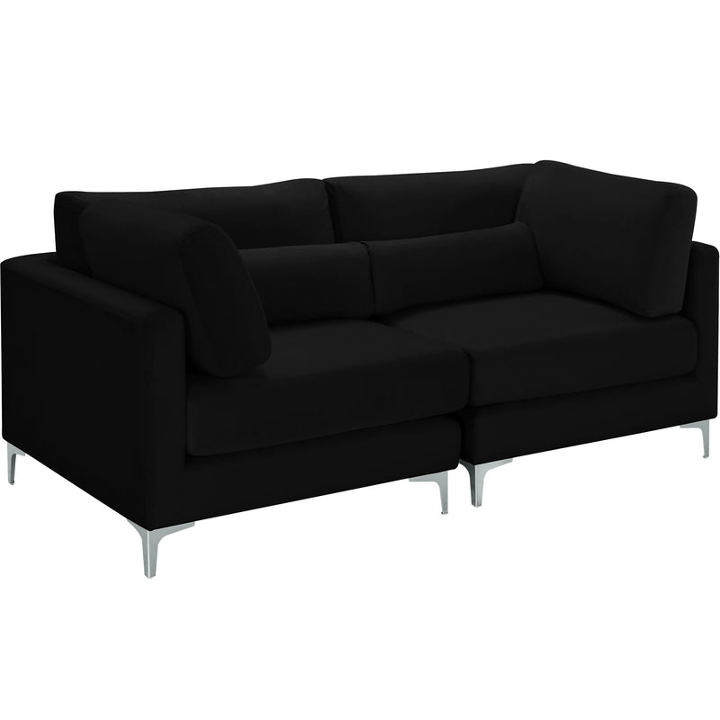 Meridian Julia Black Velvet Modular Sofa IMAGE 4