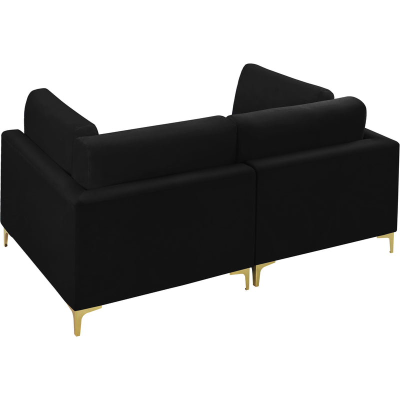 Meridian Julia Black Velvet Modular Sofa IMAGE 7