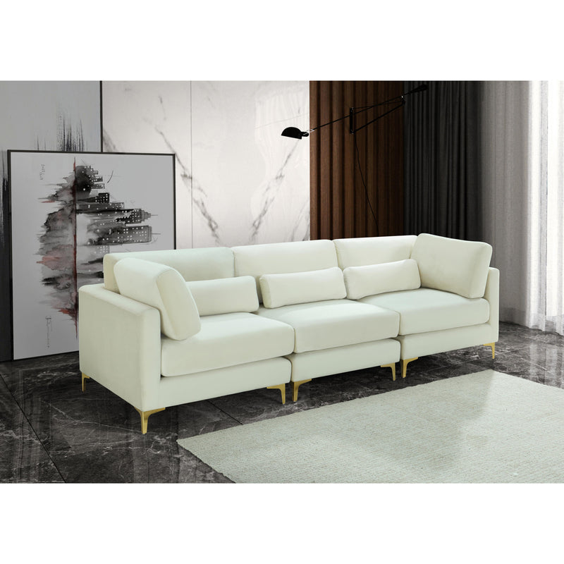 Meridian Julia Cream Velvet Modular Sofa (3 Boxes) IMAGE 12