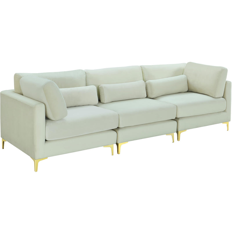 Meridian Julia Cream Velvet Modular Sofa (3 Boxes) IMAGE 1