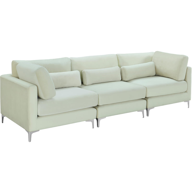 Meridian Julia Cream Velvet Modular Sofa (3 Boxes) IMAGE 2