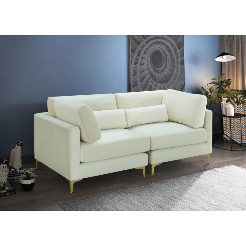 Meridian Julia Cream Velvet Modular Sofa IMAGE 12