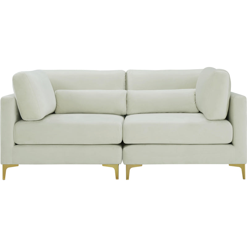 Meridian Julia Cream Velvet Modular Sofa IMAGE 3