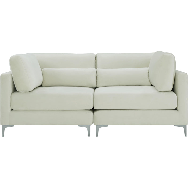 Meridian Julia Cream Velvet Modular Sofa IMAGE 4