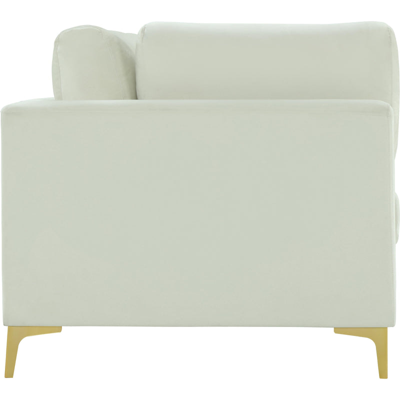 Meridian Julia Cream Velvet Modular Sofa IMAGE 5