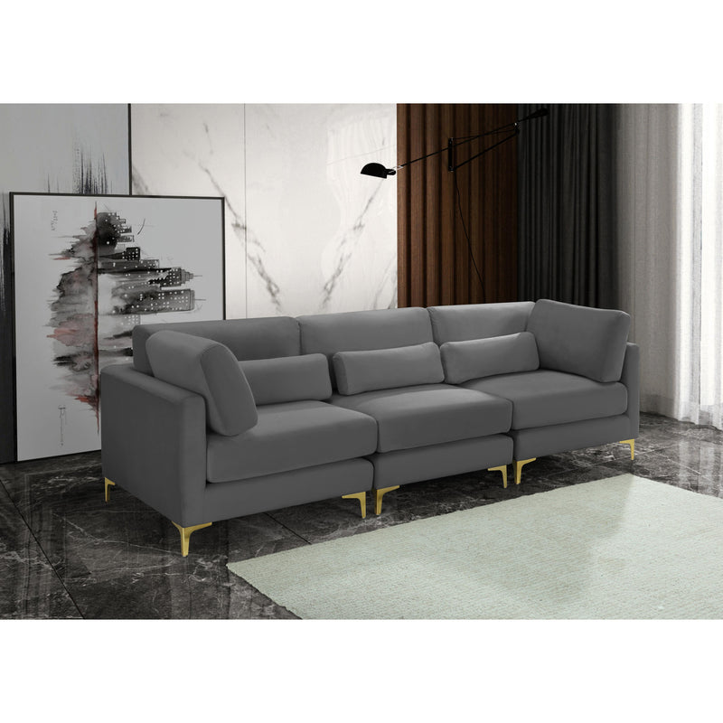 Meridian Julia Grey Velvet Modular Sofa (3 Boxes) IMAGE 12