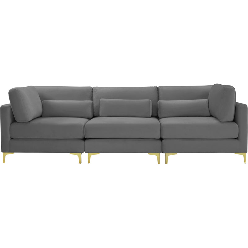 Meridian Julia Grey Velvet Modular Sofa (3 Boxes) IMAGE 3