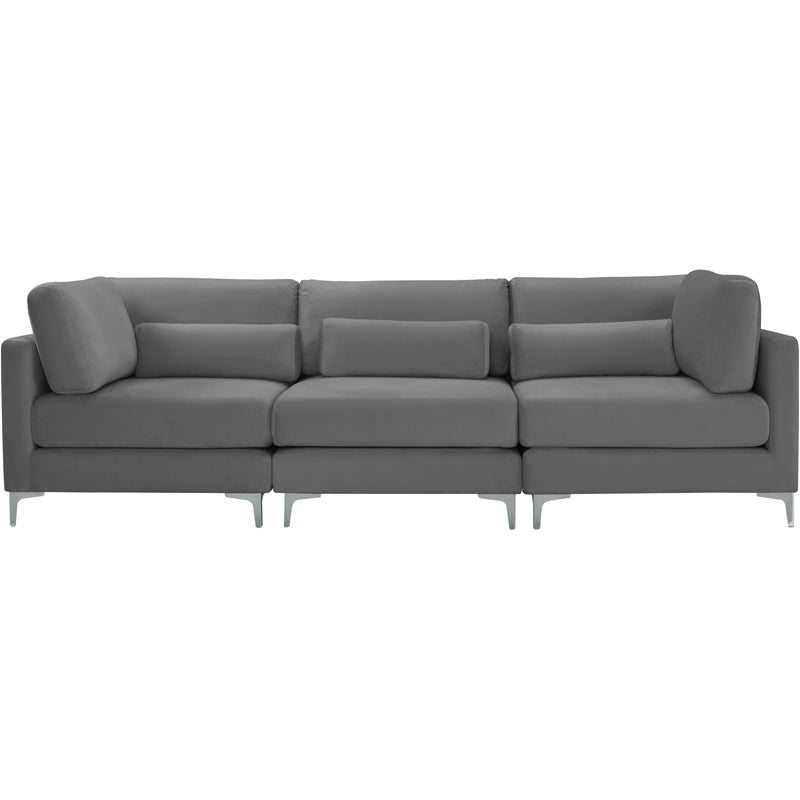 Meridian Julia Grey Velvet Modular Sofa (3 Boxes) IMAGE 4