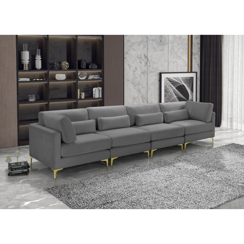 Meridian Julia Grey Velvet Modular Sofa (4 Boxes) IMAGE 12