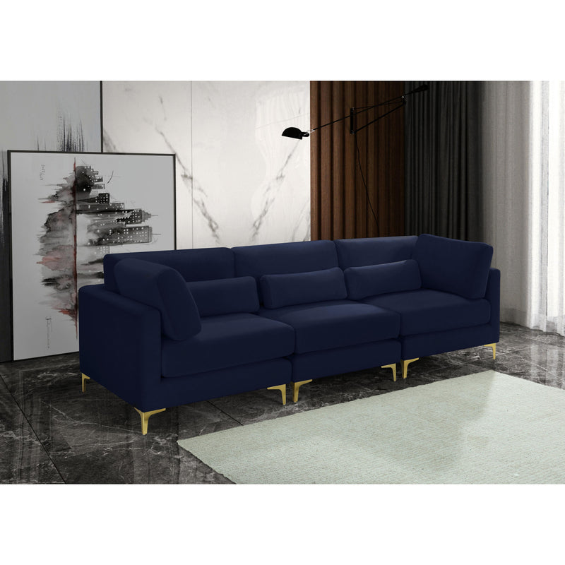 Meridian Julia Navy Velvet Modular Sofa (3 Boxes) IMAGE 12