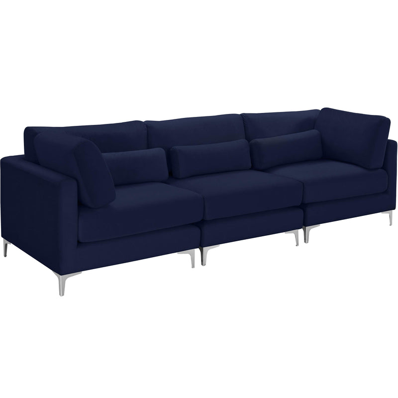 Meridian Julia Navy Velvet Modular Sofa (3 Boxes) IMAGE 2