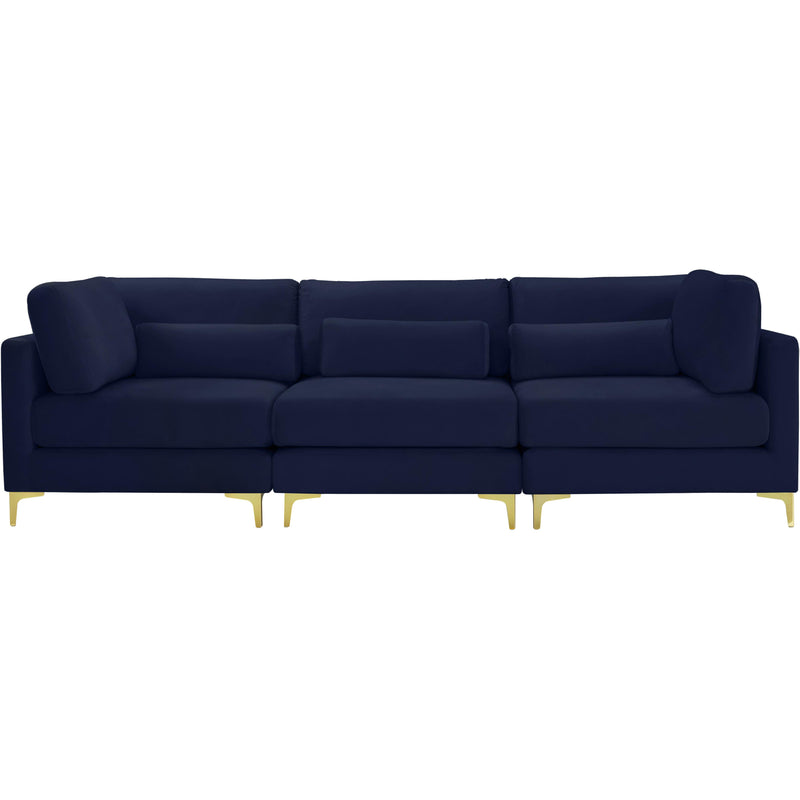 Meridian Julia Navy Velvet Modular Sofa (3 Boxes) IMAGE 3