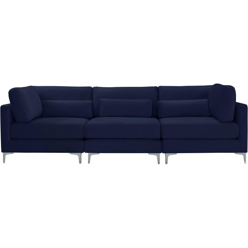 Meridian Julia Navy Velvet Modular Sofa (3 Boxes) IMAGE 4